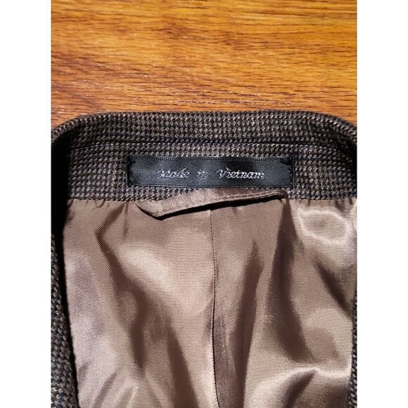 Ralph Lauren Mens Two Button Brown Blazer Poly‎ Blend Sport Coat Jacket Size 43R - Picture 3 of 6